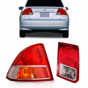 Kit Sinaleira Civic 2003 2004 2005 2006 Canto E Tampa Le Vermelho