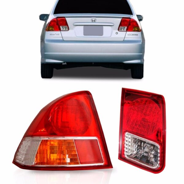 Kit Sinaleira Civic 2003 2004 2005 2006 Canto E Tampa Le Vermelho
