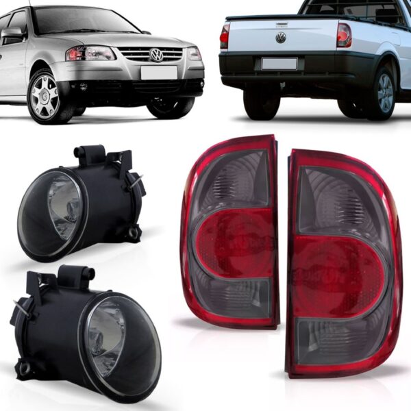 Kit Sinaleira Com Milha Saveiro G4 06 07 08 09 10 11 Fumê Fumê