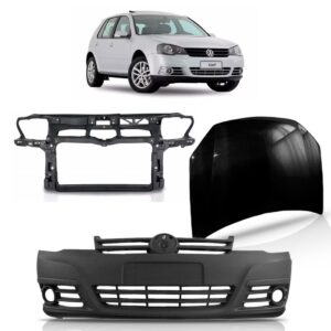 Kit Diant Parachoque Golf 07 À 13 Capo + Painel Mini Frente