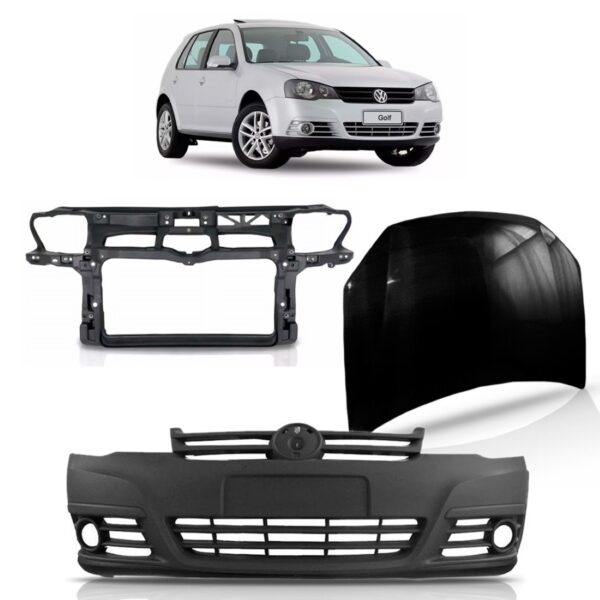 Kit Diant Parachoque Golf 07 À 13 Capo + Painel Mini Frente