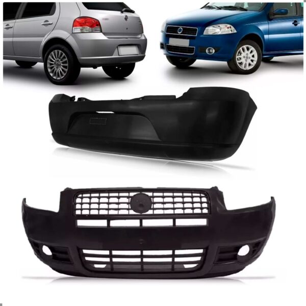 Kit Envolvente Palio G4 2008 A 2011 Dianteiro E Traseiro Preto