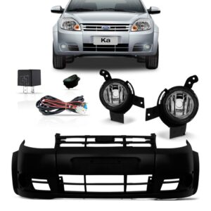 Parachoque Ford Ka 2008 2009 2010 Com Kit Farol Milha