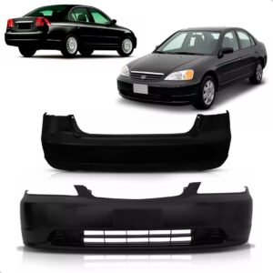 Kit Envolvente Civic 2001 2002 2003 Dianteiro E Traseiro - Preto