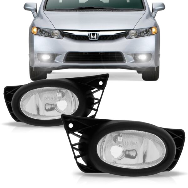 Par Farol Milha Auxiliar New Civic 2009 2010 2011