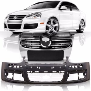 Parachoque Jetta 2007 A 2010 Com Grade Cromada Central