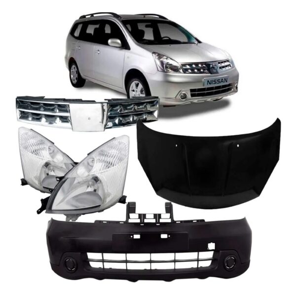Kit Frente Para Nissan Livina 2009 2010 2011 A 2013 Com Capô