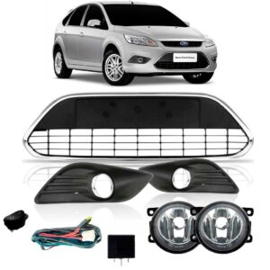 Kit Farol Milha Ford Focus 2009 Á 2013 + Grade Parachoque