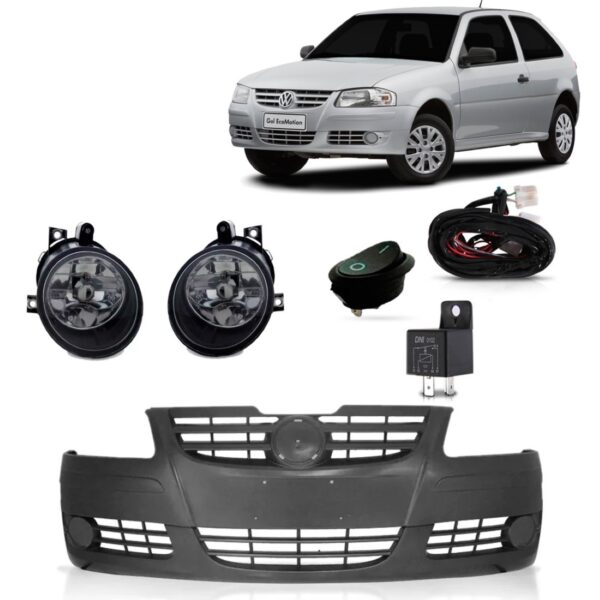 Parachoque Gol Saveiro G4 06/09 Com Kit De Milhas 1a Linha