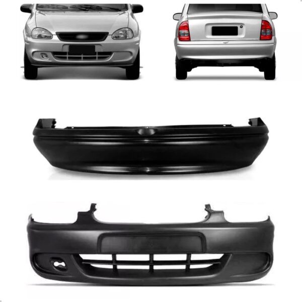 Kit Envolvente Corsan Classic Sedan 2000 A 2002 Diant E Tras Preto
