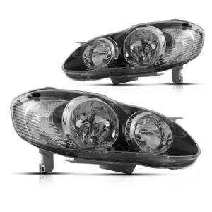 Par Farol Corolla Fielder 03 04 05 06 07 Mascara Negra Direito E Esquerdo