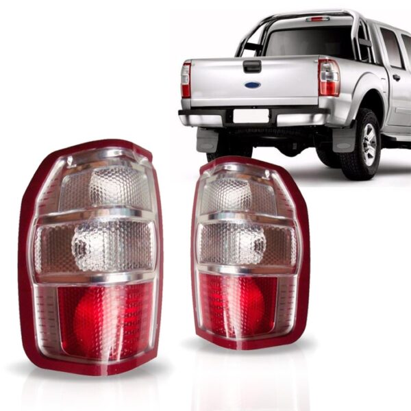 Par Sinaleira Traseira Ranger Ano 2010 2011 2012 Vermelho