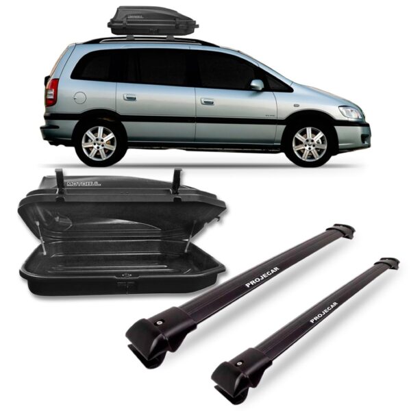 Travessa Teto Bagageiro Zafira Preto + Maleiro 270 Litros Preto