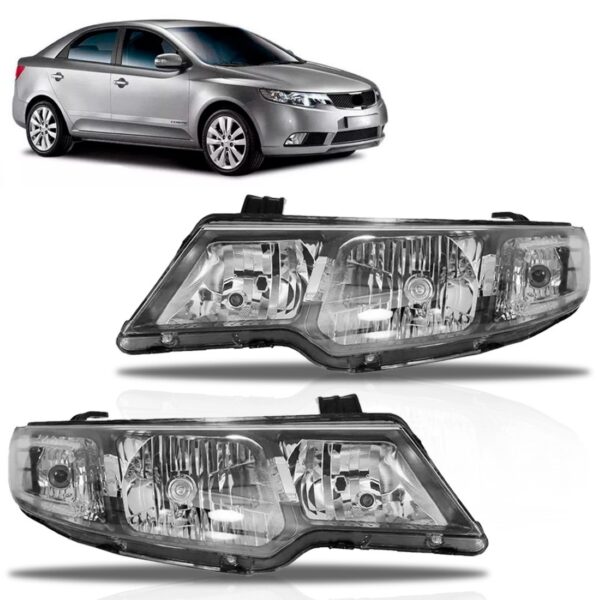 Par Farol Compativel Com Kia Cerato 2009 2010 A 2013 Cromado Direito E Esquerdo