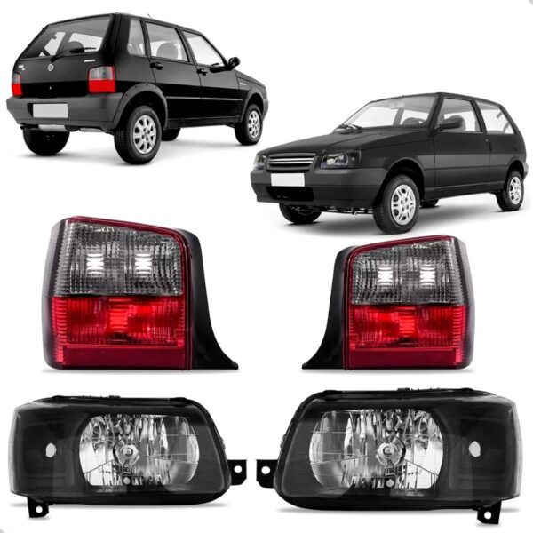 Kit Uno 2005 A 2010 Par Faróis + Par Lanternas Fume -