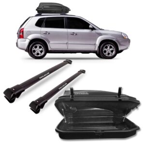 Kit  Maleiro 270 Litros + Travessa Teto Tucson Preto Preto