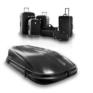 Jogo Suporte Tucson Aluminio Preta Com Maleiro 350 Litros Preto