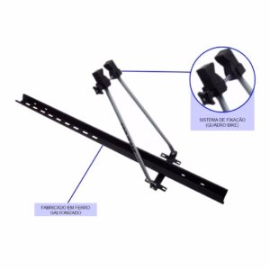 Bagageiro Rack Teto Polo 2003 A 2015 + Suporte Bike Preta