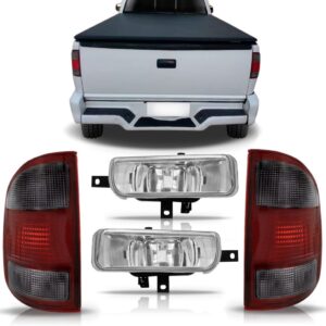 Kit Lanterna S10 1995 A 1998 Fume + Par Farol Milha Neblina Acrílico