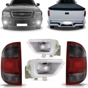 Kit Lanterna S10 1999 A 2000 Fume + Par Farol Milha