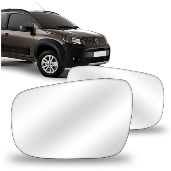 Par Lente Retrovisor Uno Way 2010 2011 2012 2013 Com Base