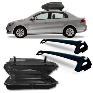 Bagageiro Voyage G6 2013 A 2017 Preto + Maleiro 270 Litros Preta