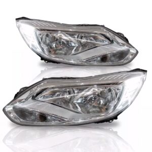 Par Farol Focus Hatch Sedan 2013 2014 2015 Cromado Direito E Esquerdo