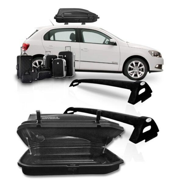Rack De Teto Gol Voyage G5 G6 G7+ Maleiro 270 Litros Preto