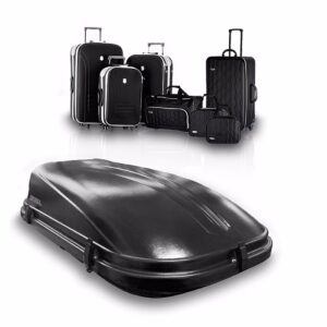 Rack Teto Para Hyundai Hb20 Preto + Maleiro 350 Litros 50 Kg Preto