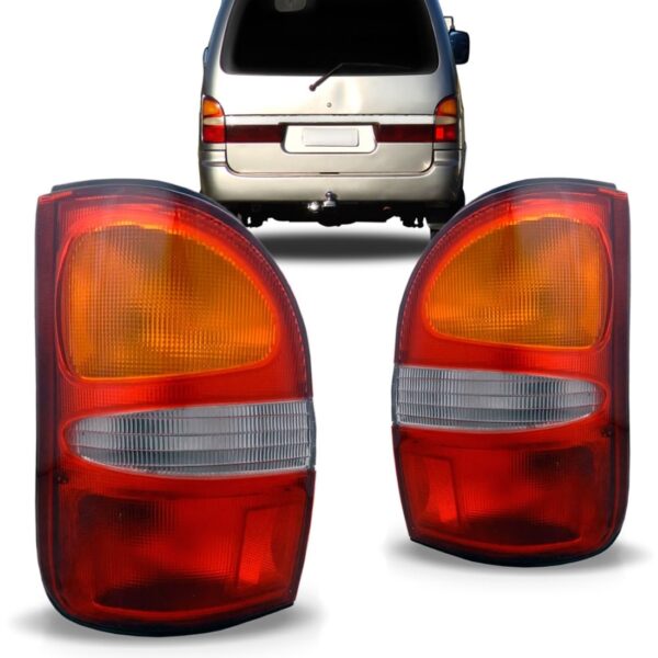 Par Sinaleira Traseira Besta Gs 98 A 01 02 03 04 Tricolor - Vermelho