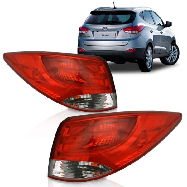Par Lanterna Traseira Para Ix35 2009 2010 2011 A 2015 Canto Ambos Lados Vermelho