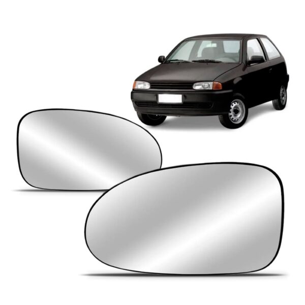 Par Lente Retrovisor Gol Bola Controle /elétrico Com Base