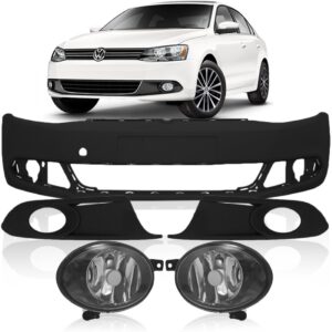 Parachoque Jetta 2011 2012 2013 2014 Par De Milha + Molduras Preto