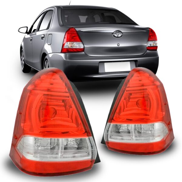 Par Sinaleira Traseira Para Etios Sedan 2012 13 14 15 A 2016 Vermelho