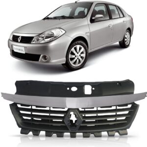 Tela Frontal Renault Symbol Completa Com Friso Cromado Preto