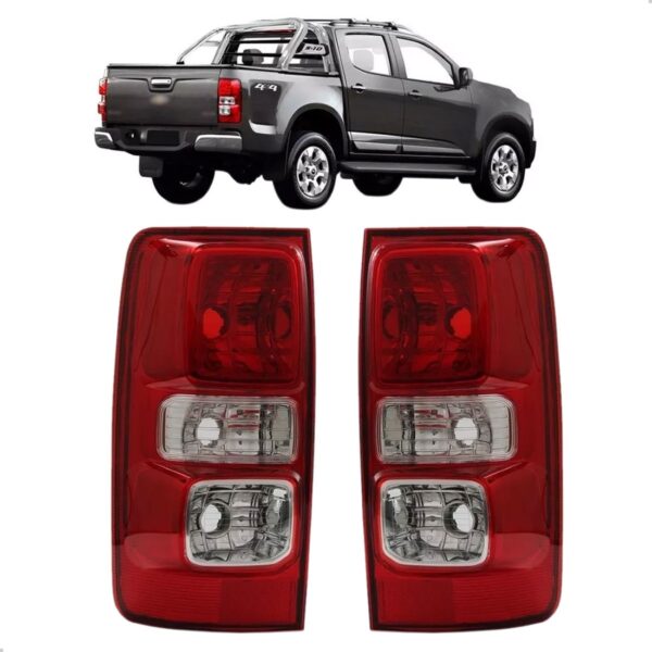 Par Sinaleira Traseira S10 2012 2013 Bicolor Sem Led Vermelho