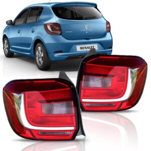 Par Sinaleira Traseira Sandero 2015 2016 2017 2018 Vermelho