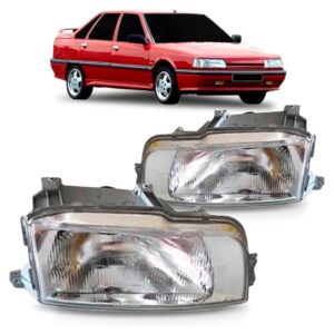 Par Farol Renault 21 Ano 90 1991 1992 1993 1994 1995 Cromado Direito E Esquerdo