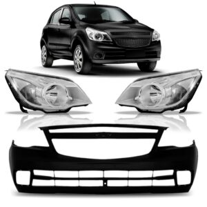 Kit Envolvente Agile Montana 2009 A 2014 Par Farol Cromado - Preto