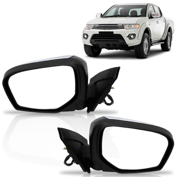 Par Retrovisor L200 Triton C/pisca Não Retrátil 2008 A 2013.