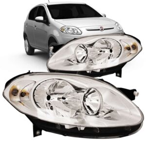 São Paulo Auto Peças - Par Farol Palio 12 A 15 Cromado