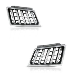 Kit Faróis Pajero Dakar 12 13 14 L200 + Par Grades Cromadas