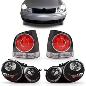 Par Farol E Lanterna Polo 2003 A 2006 Mascara Negra