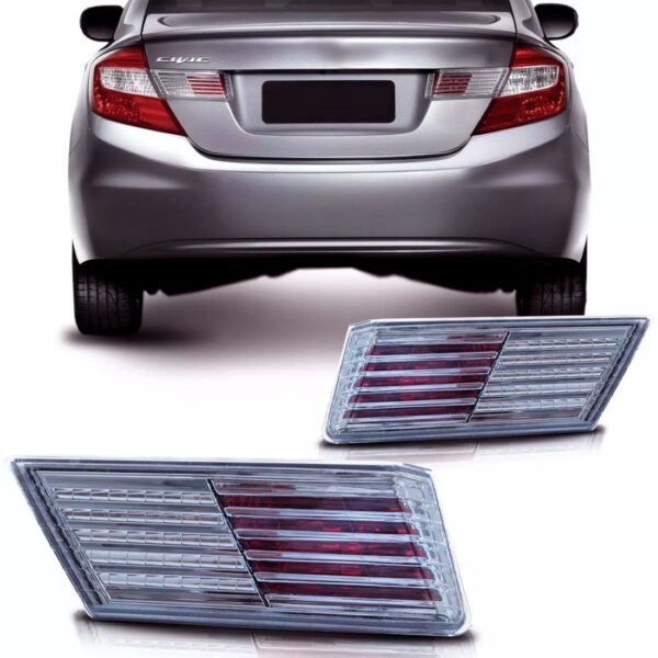 Par Sinaleira Mala Civic 2012 A 2014 Refletor Frisada Cristal