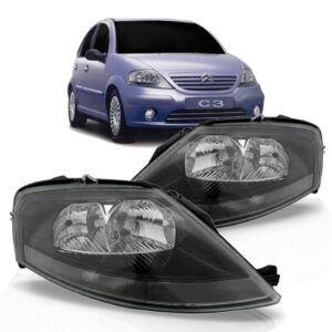 Par Farol C3 Mascara Negra 2003 04 05 06 07 08 09 10 11 2012 Direito E Esquerdo