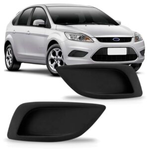 Jogo Moldura Farol De Milha Focus 2008 09/12 2013 Sem Furo Preto Ambos Os Lados