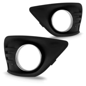 Jogo Moldura Farol De Milha Focus 2008 09/12 2013 Com Furo Preto