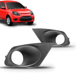 Par Grade Moldura Milha Ka 2012 2013 2014 Com Furo Preto Ambos Os Lados