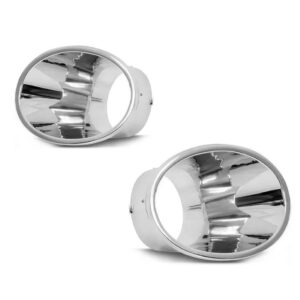 Par Moldura Milha C/ Furo Palio 2008 Em Diante Cromado Cromado