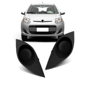 Par Tela Frontal Moldura Milha Palio 12 A 16 Sem Furo Cinza